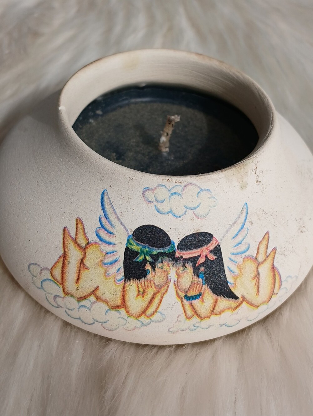 Vintage Candle Candles by Sandstone Native American Cherub Angels Southwestern
